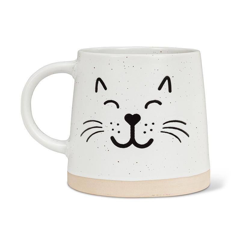 Wide Base Cat Face Mug