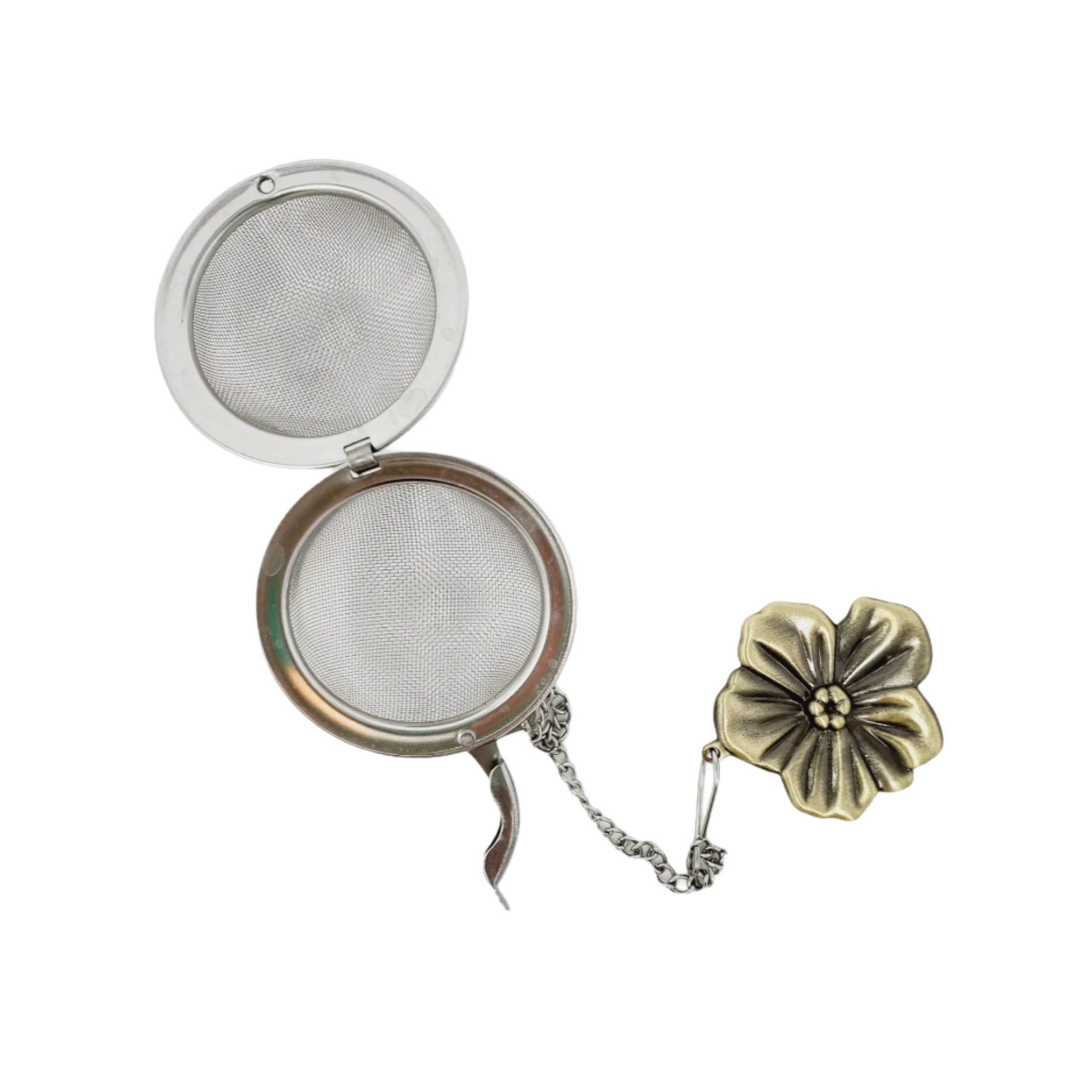 Mesh Ball Tea Infuser with Flower Charm