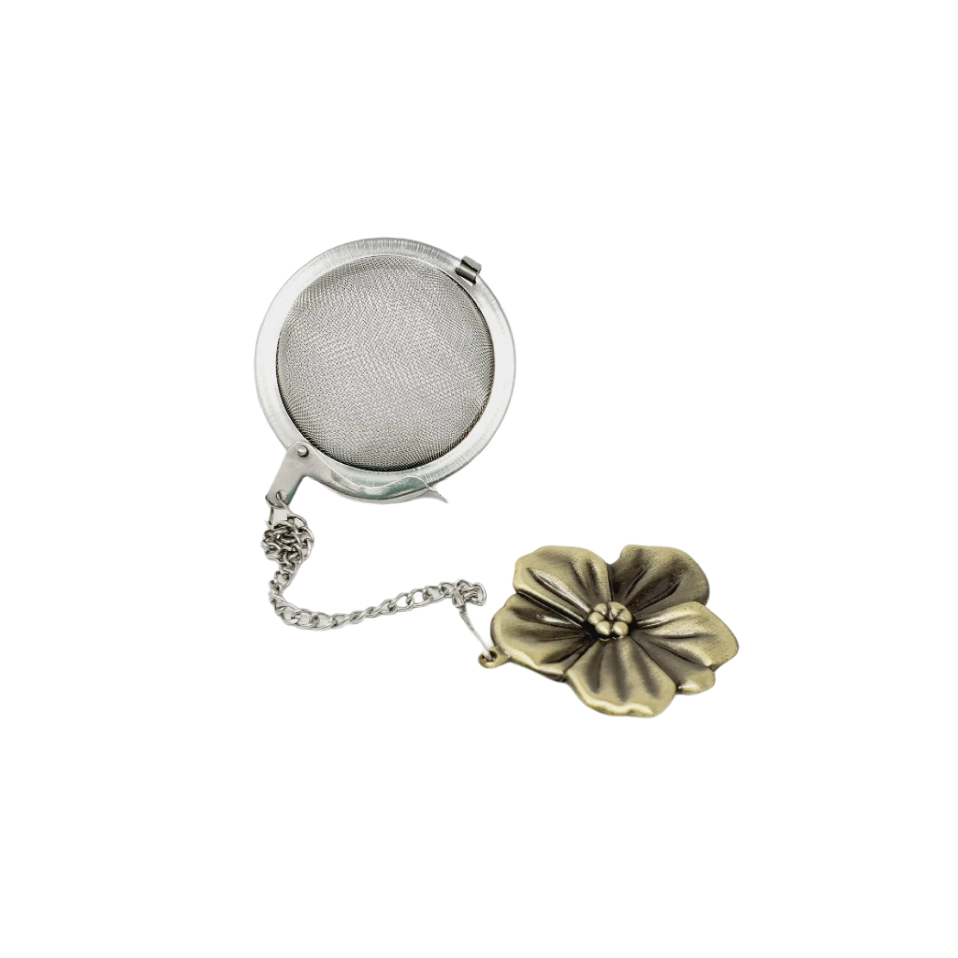 Mesh Ball Tea Infuser with Flower Charm