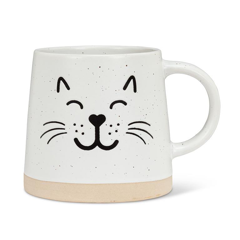 Wide Base Cat Face Mug