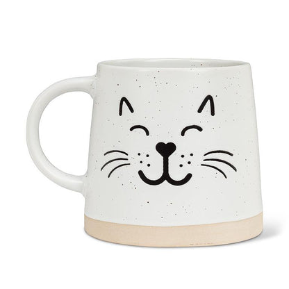Wide Base Cat Face Mug