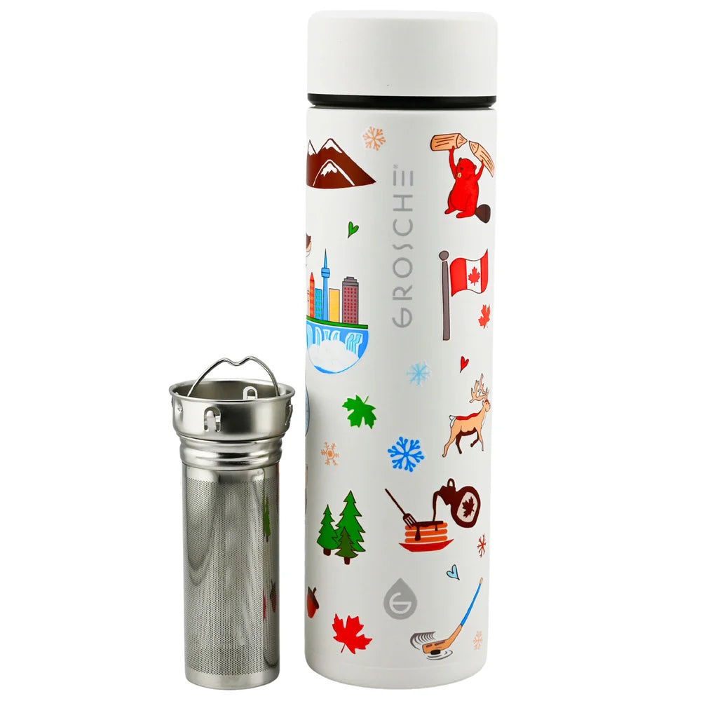 Grosche TORONTO Insulated Tea Infusion Flask - Canadiana